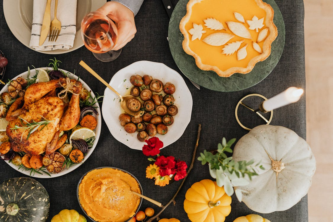 Holiday food on a table